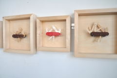 Installation View: The Gospel of Skills: Explorer in Wood, Spartan in Plexi, Angler in Wood