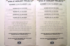 Intro Text Prints - With Charles Orr, inkjet double layer prints with metal hanging clips
